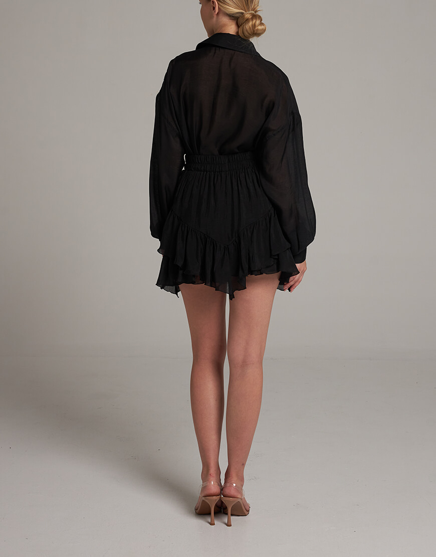 1 Спідниця-шорти у чорному кольорі ATTIE (ATT_SKBL02) - фото 3