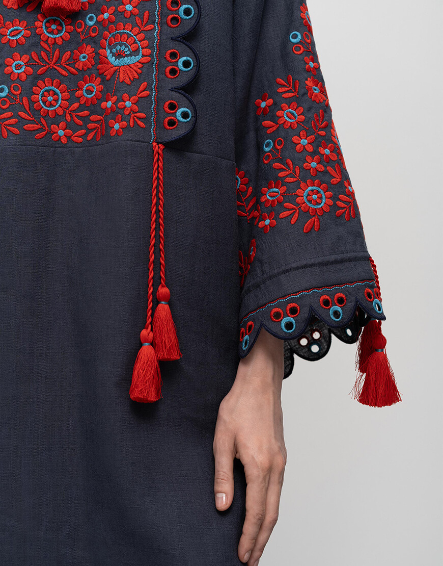 6LDB6YDdt7b0NV7825bduThIiCmYbOpRuGNUaXhN Коротка вишита сукня Лемківщини Lemky ETNODIM (ETN_Lemky) - фото 8