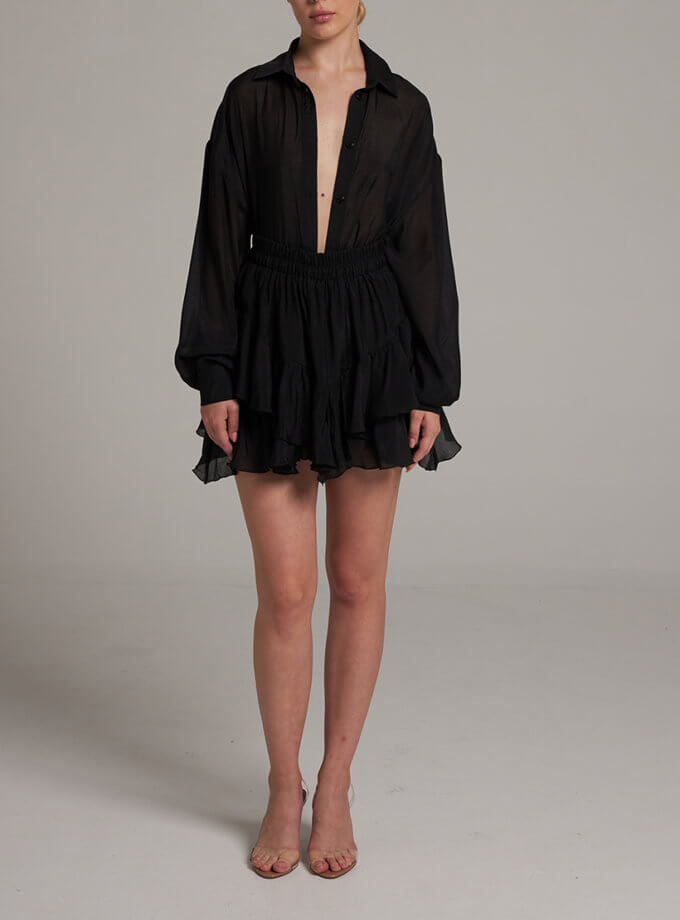 Спідниця-шорти у чорному кольорі ATTIE (ATT_SKBL02)