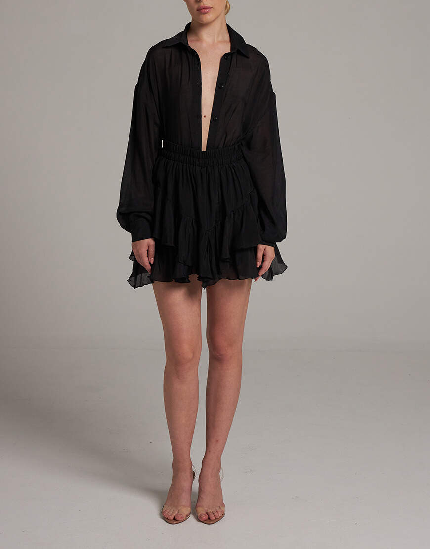 7 Спідниця-шорти у чорному кольорі ATTIE (ATT_SKBL02) - фото 2