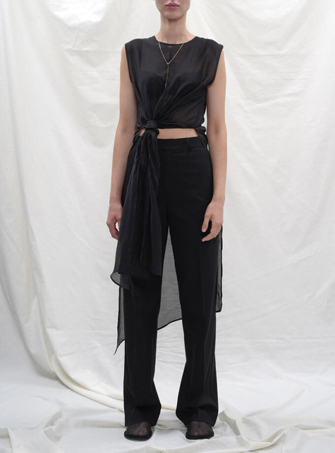 Накидка напівпрозора чорного кольору TWINSIS CLOTHES (TW_FL 127444)