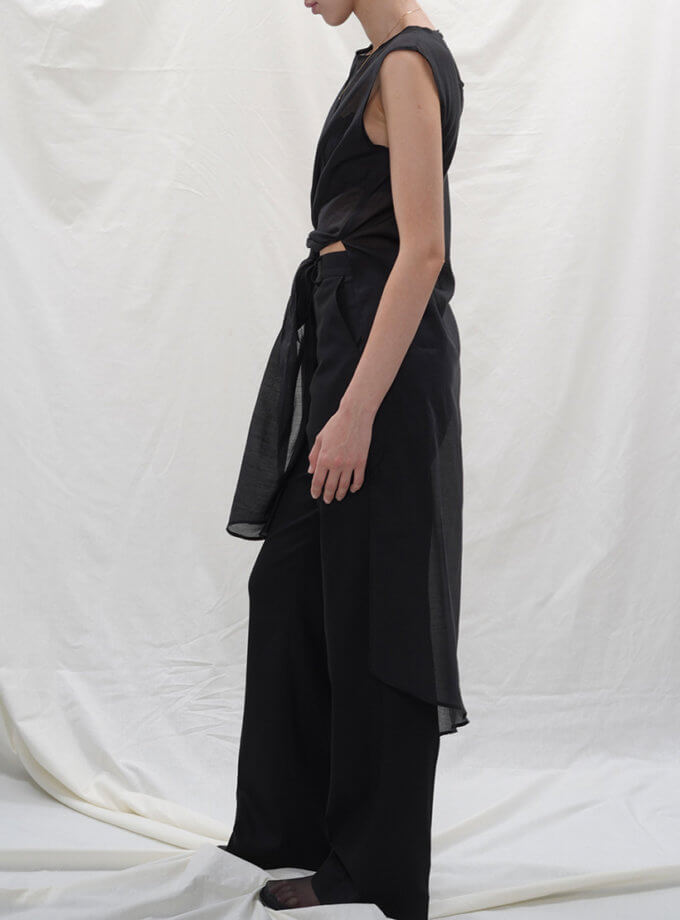 Накидка напівпрозора чорного кольору TWINSIS CLOTHES (TW_FL 127444)