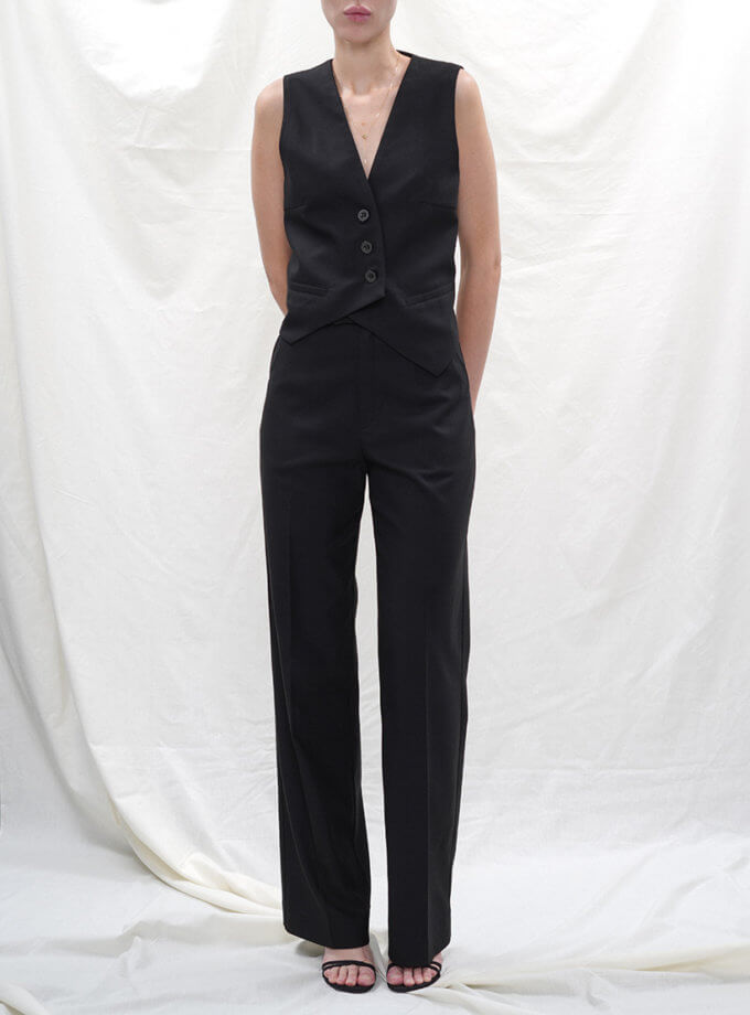 Жилет асиметричного крою чорного кольору TWINSIS CLOTHES (TW_FL 137112) - фото 6