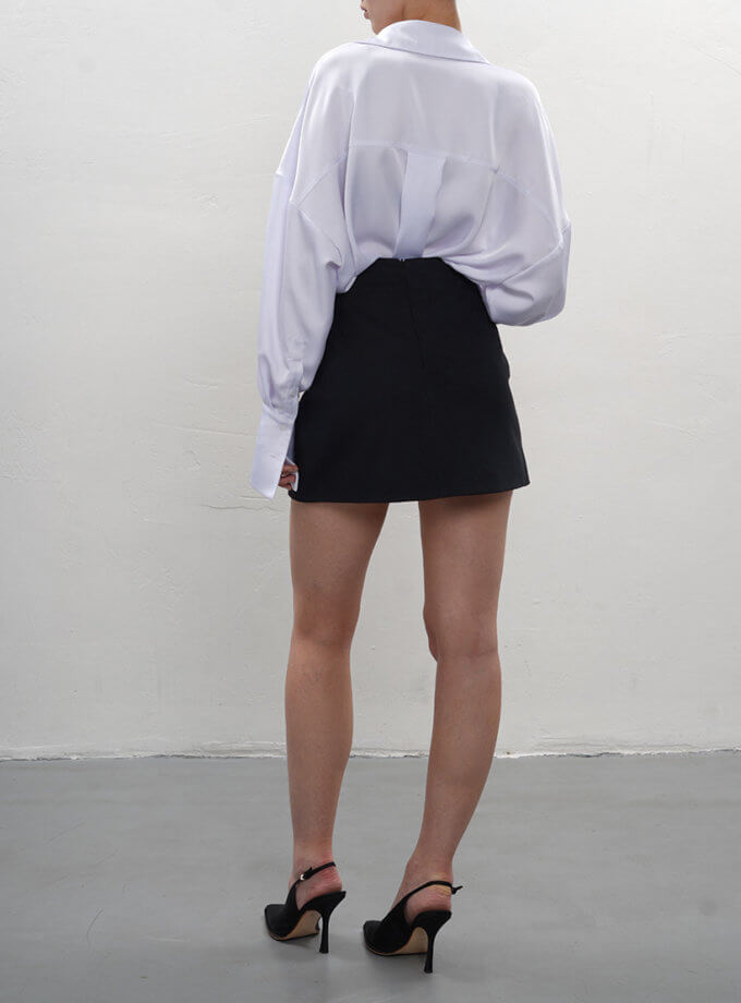 Спідниця міні темно-синього кольору з чорним мереживом TWINSIS CLOTHES (TW_FL 137505)