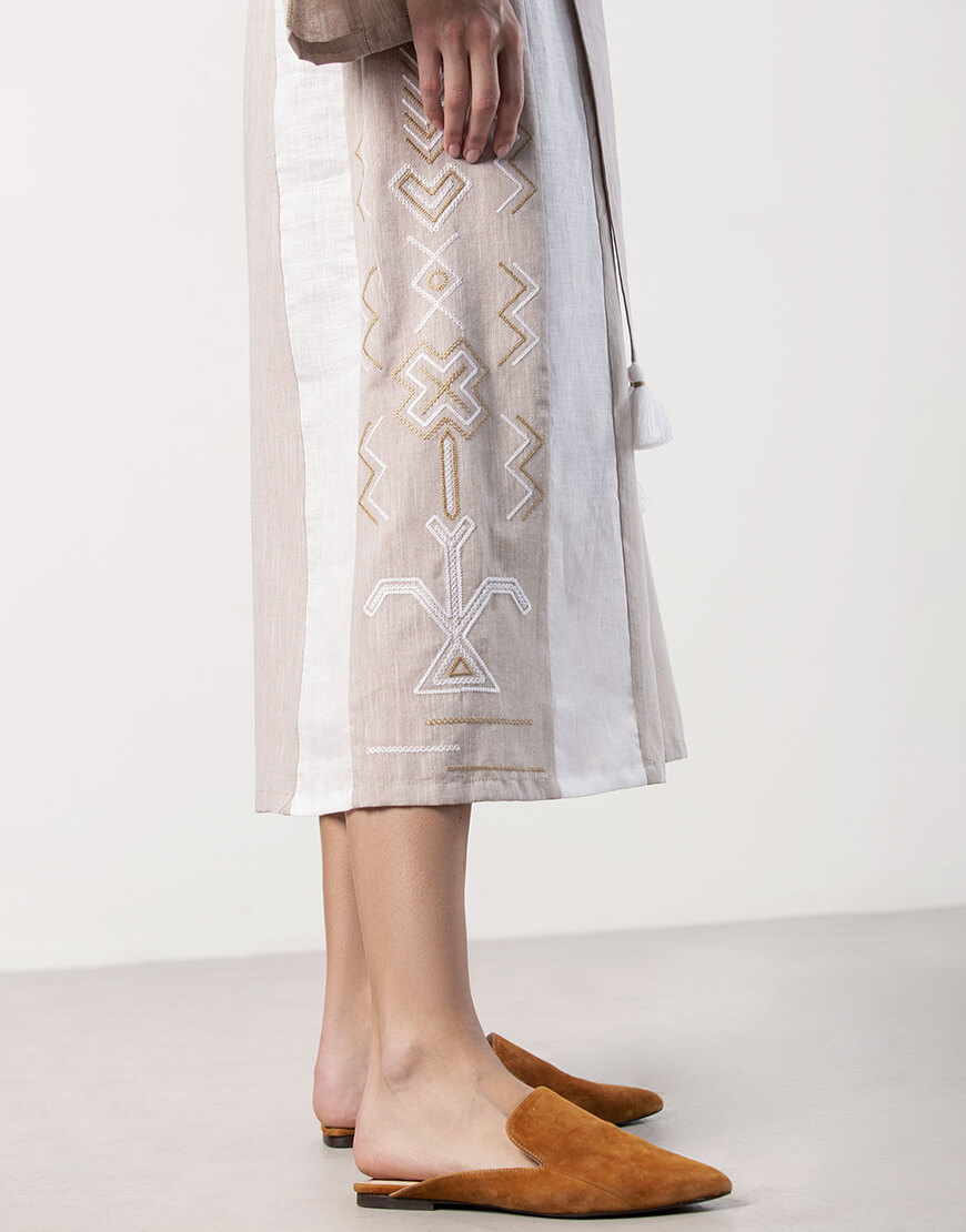 DsjYP8UnRH1N02qXrbbRBg9Vnc3ejSzODRw33LNW Вишита сукня ніжно бежевого кольору Zozulya ETNODIM (ETN_Zozulya) - фото 8