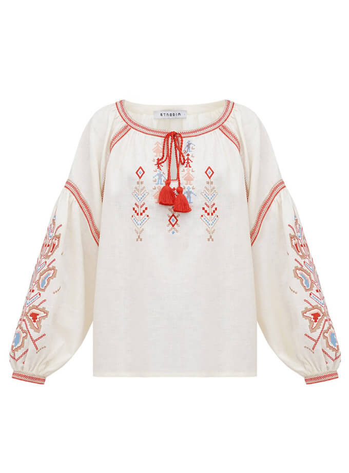 Жіноча вишиванка з орнаментом українських міст-героїв Yednist ETNODIM (ETN_Yednist)