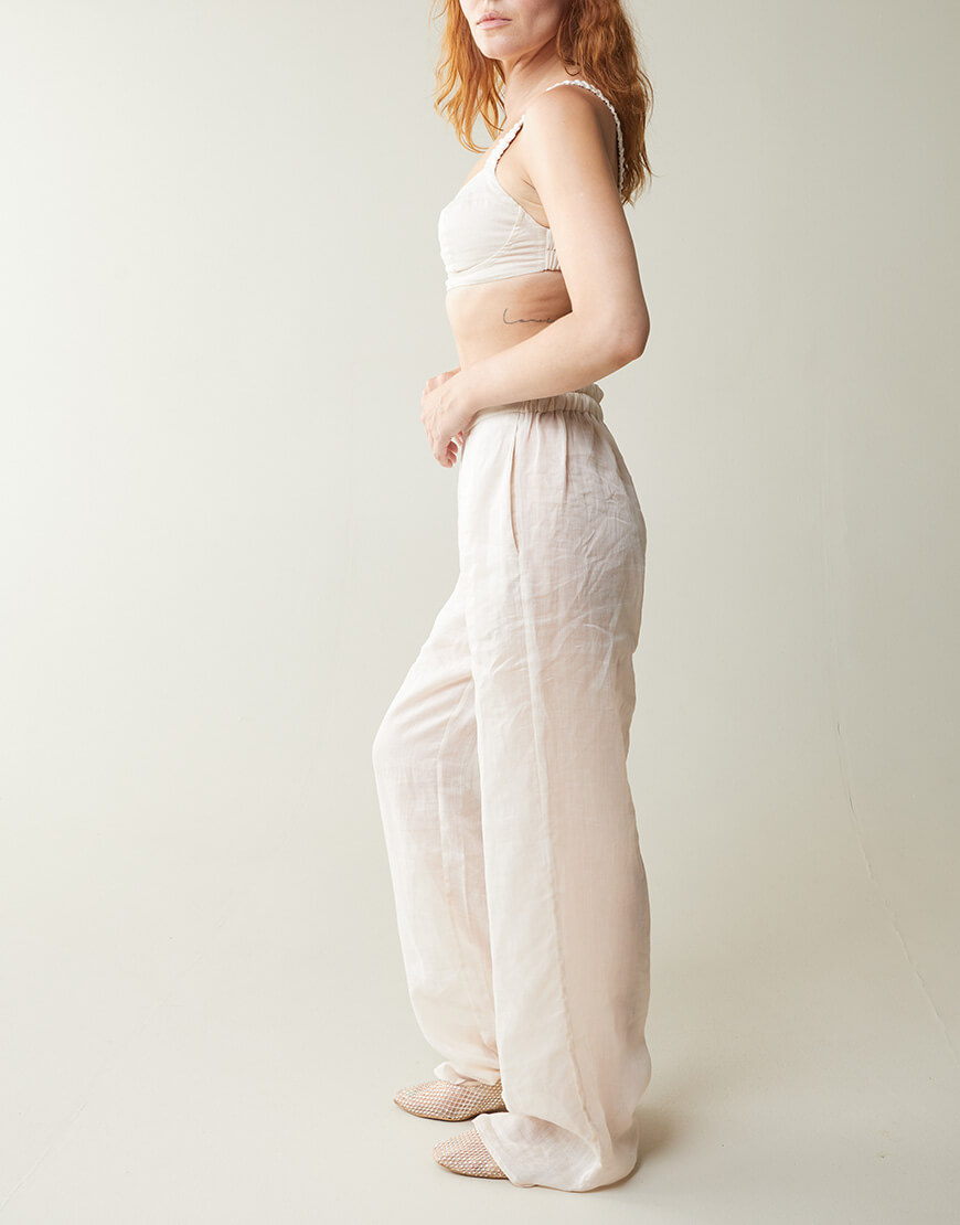 q3208 Легкі прозорі лляні штани - палаццо NESAMOVYTO (NST_Trsln2) - фото 3