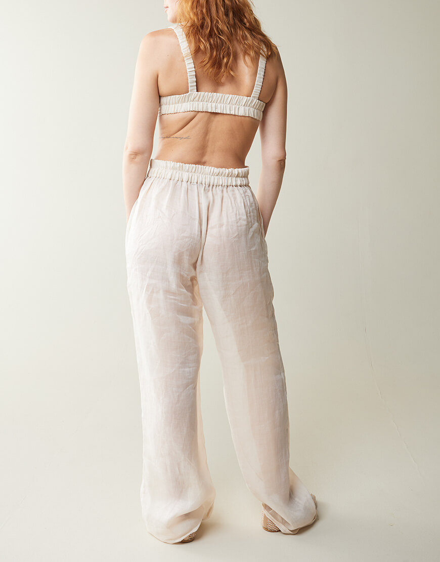 q3212 Легкі прозорі лляні штани - палаццо NESAMOVYTO (NST_Trsln2) - фото 4