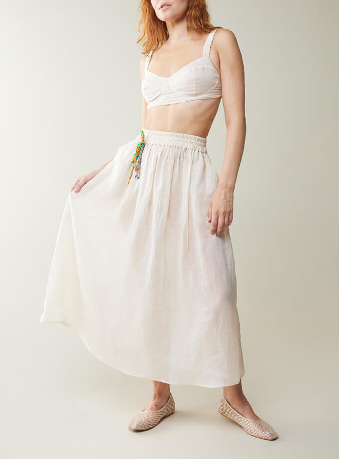 Легка прозора лляна спідниця з брелком, який знімається NESAMOVYTO (NST_Skrt2)