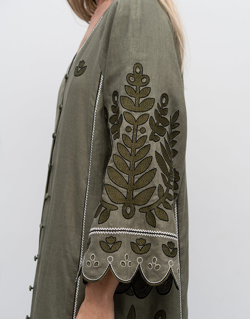 wAupjkv2vnKg6Xs58e1xcgOEJ4gjSN0mVZpYcBb2 Лляна вишита сукня на ґудзиках Smereka ETNODIM (ETN_Smereka) - фото 9