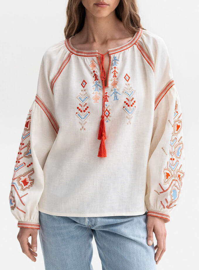 Жіноча вишиванка з орнаментом українських міст-героїв Yednist ETNODIM (ETN_Yednist)