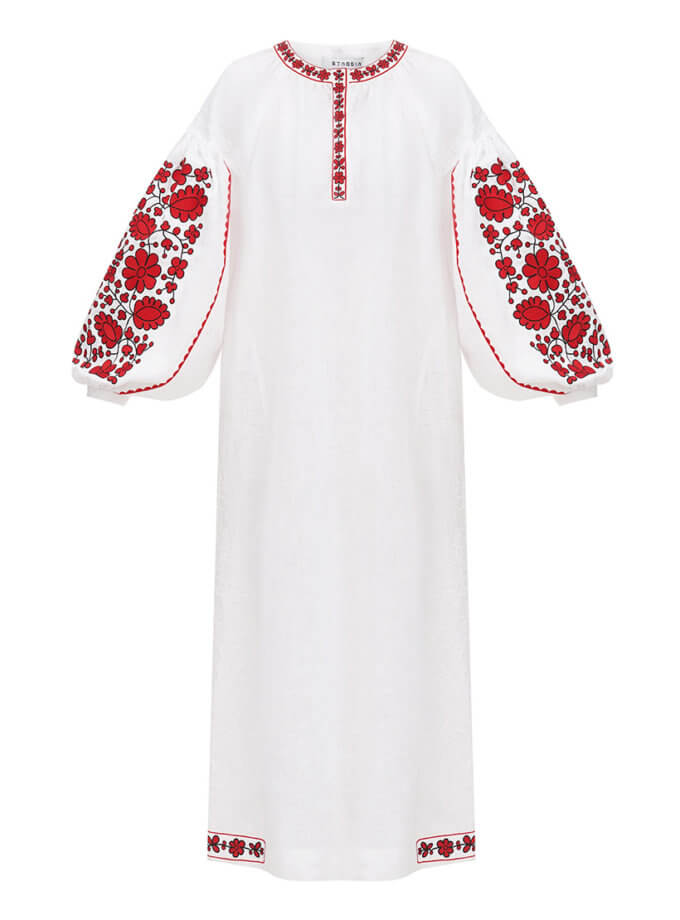 Довга вишита сукня Середньою Наддніпрянщини Myrhorodska ETNODIM (ETN_Myrhorodska)