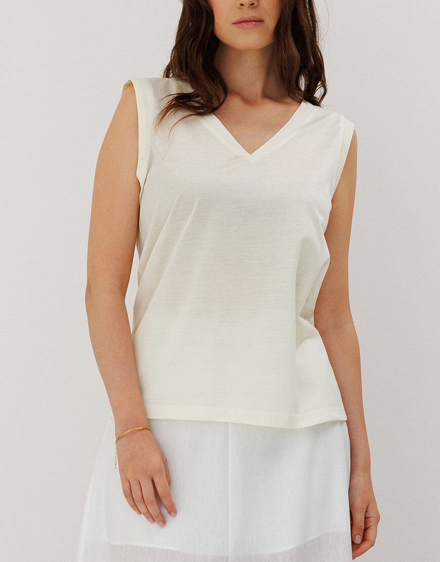 0S7A0614 Топ вершковий SANVY (SNV_SANTOP_YE_3) - фото 3