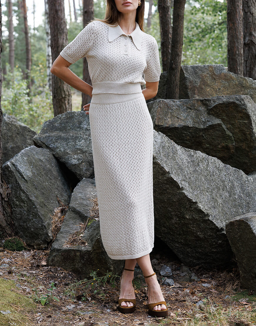 0S7A5289 Ажурне кроп-поло бежеве WONDER (WNDR_aut24_lcpbez_11) - фото 5