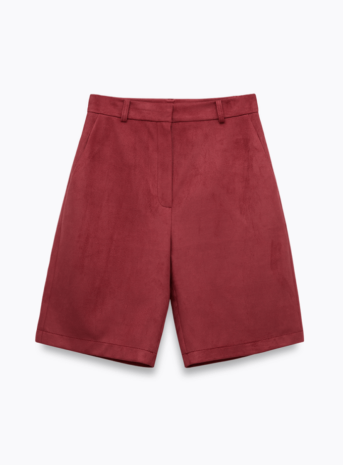 Малинові замшеві шорти IAM (IAM_RSPB/SEU/SHO)