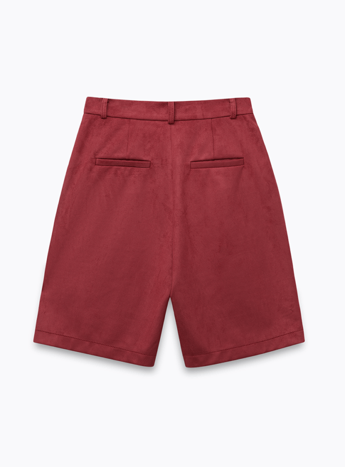 Малинові замшеві шорти IAM (IAM_RSPB/SEU/SHO)