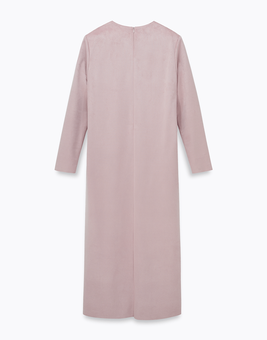 6 Сукня з екозамші пудрова IAM (IAM_PWD/SUE/DR) - фото 2