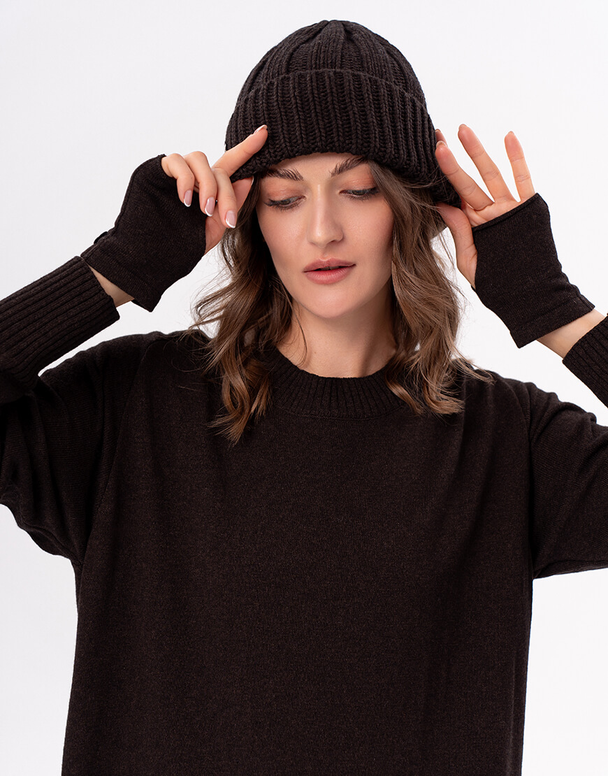 DSC05431 Мітенки з вовни коричневі CHALETY (CHLT_Treviso_Mittens_ Bruno) - фото 3