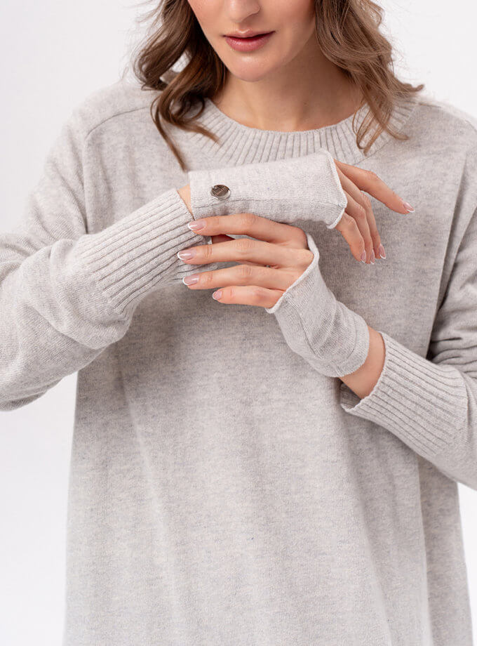 Мітенки з вовни молочні CHALETY (CHLT_Treviso_Mittens_ Alba)