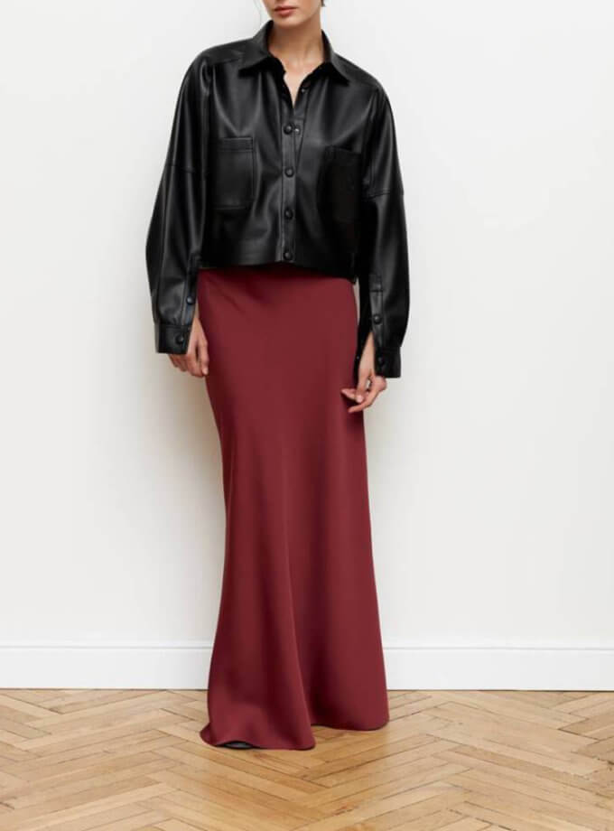 Спідниця максі по косій бургунді KOLOSOVA (KLSVDS511)