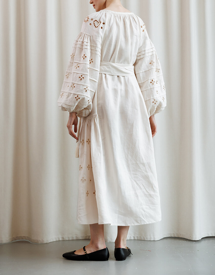 IMG_0382_1 Сукня-вишиванка Адель кремова EMBROIDERED GEM (EMBR_0524\1) - фото 3