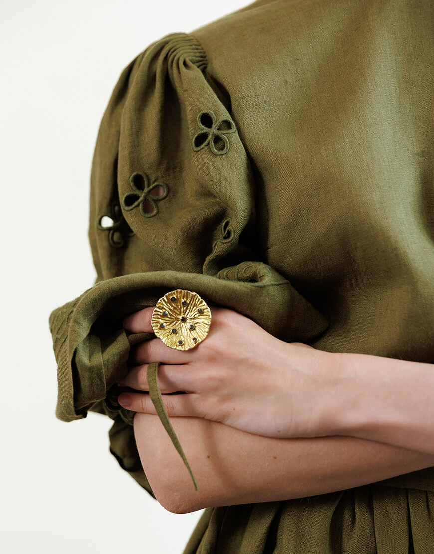 IMG_0604 Сукня Ярина оливкова EMBROIDERED GEM (EMBR_0524\8) - фото 7