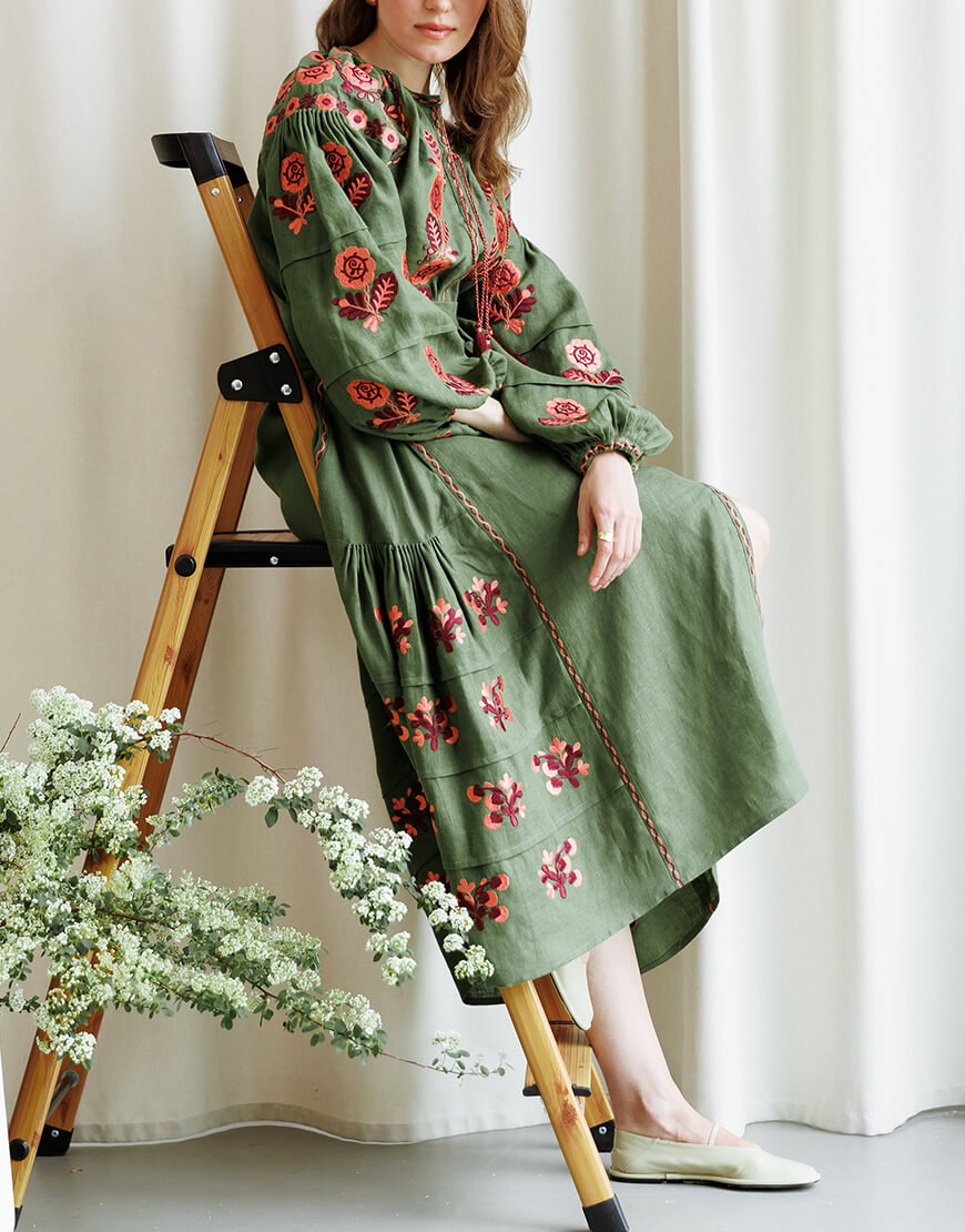 IMG_0648 Сукня-вишиванка Заріна EMBROIDERED GEM (EMBR_0524\14) - фото 2