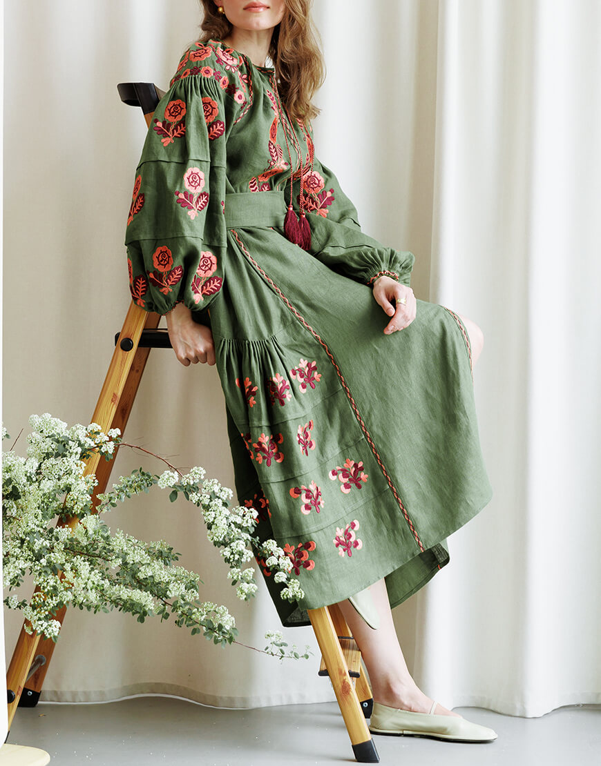 IMG_0660 Сукня-вишиванка Заріна EMBROIDERED GEM (EMBR_0524\14) - фото 3