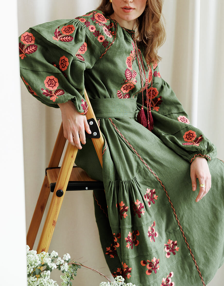 IMG_0668 Сукня-вишиванка Заріна EMBROIDERED GEM (EMBR_0524\14) - фото 4