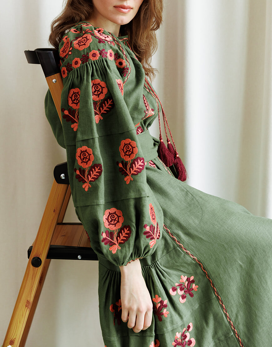 IMG_0682 Сукня-вишиванка Заріна EMBROIDERED GEM (EMBR_0524\14) - фото 5