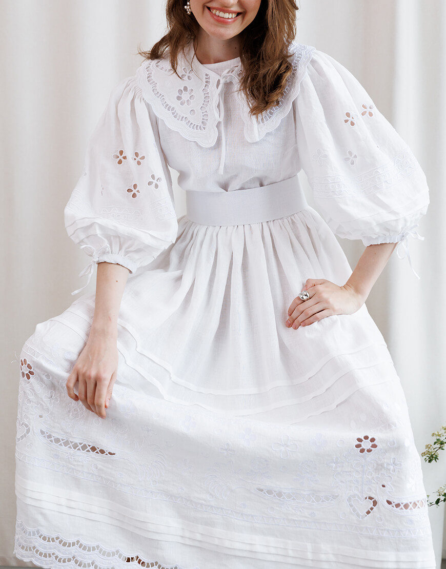 IMG_1231 Сукня Ярина біла EMBROIDERED GEM (EMBR_0524\9) - фото 2