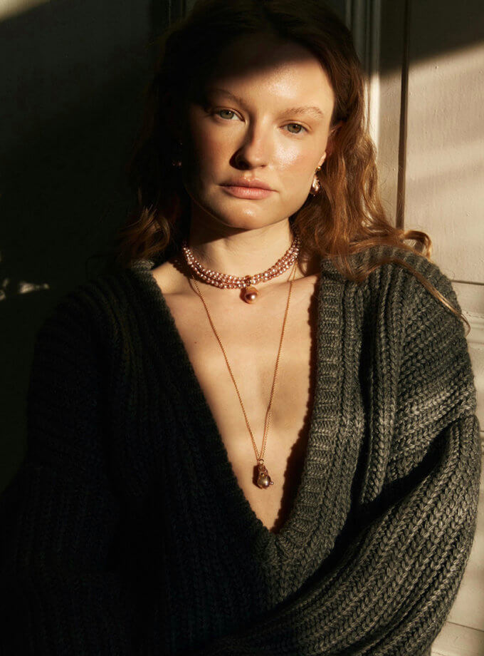 Барокова перлина на довгому ланцюжку SOLAR SILVER (SLSR_SSN_101)