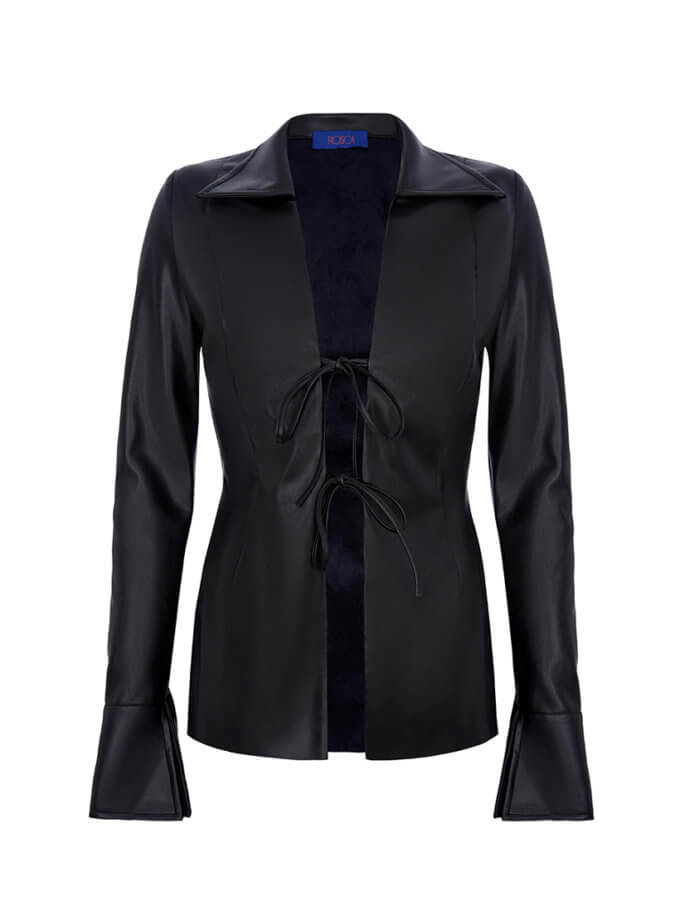 Сорочка шкіряна чорна ROSCA (RSC-SHRT-001/4)