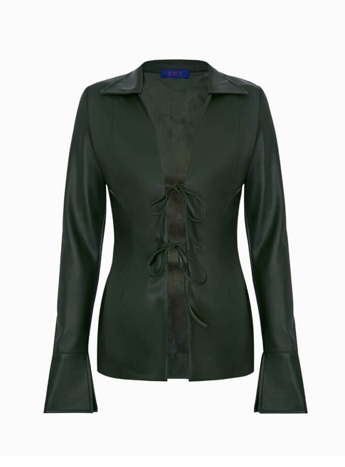 Сорочка шкіряна хакі ROSCA (RSC-SHRT-001/1)