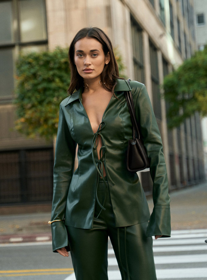 Сорочка шкіряна хакі ROSCA (RSC-SHRT-001/1)