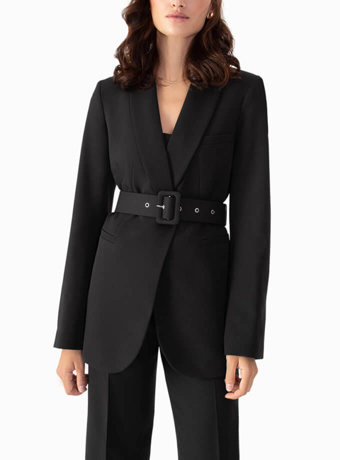 Піджак з поясом MAGNETIC (MGN_1818BK)