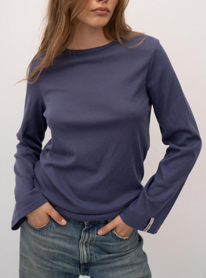 Оверсайз лонгслів синій NOMA STUDIO (NOMA_702023)