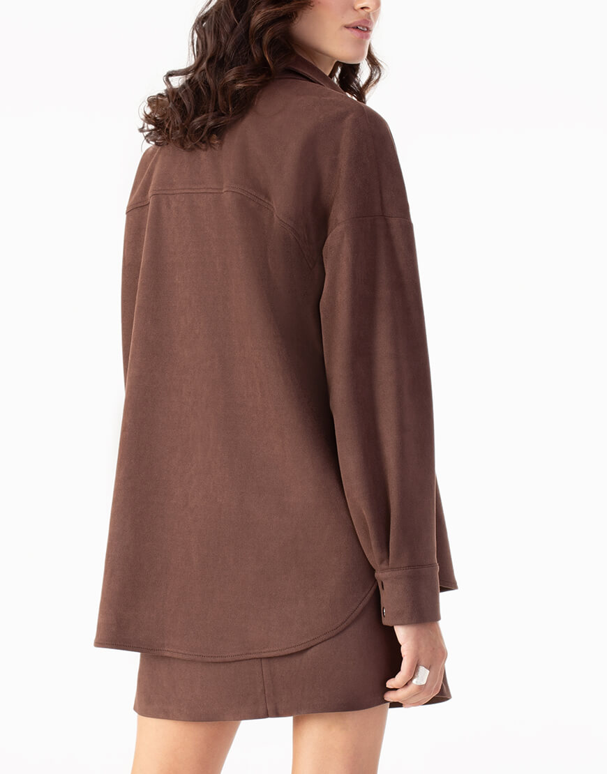 IMG_7971-не кадр Сорочка з екозамші шоколадна MAGNETIC (MGN_2100CH) - фото 3