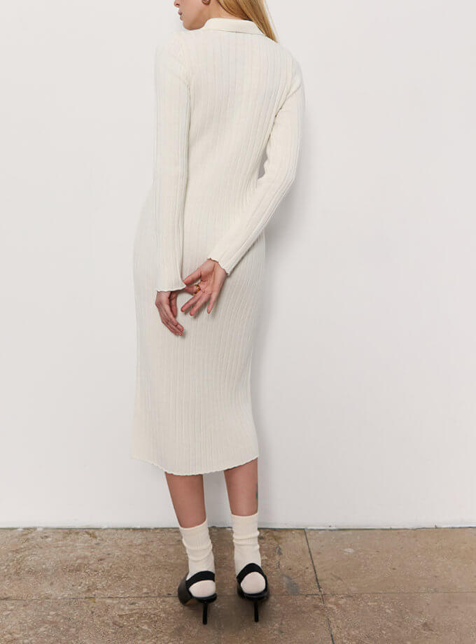 Сукня поло з меріносу молочна L.A.B BY TERNOVSKAYA (LAB_AW2503)