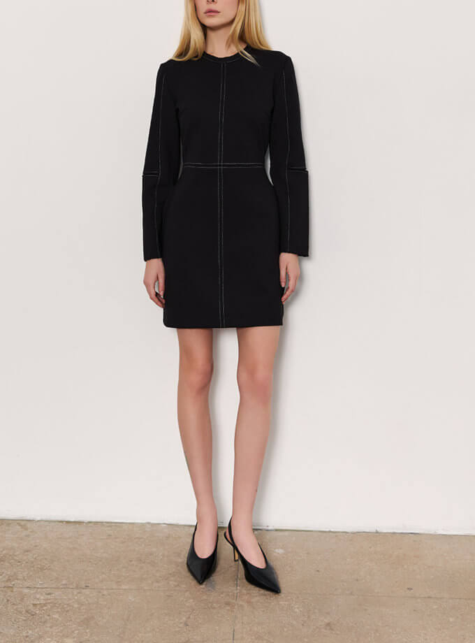 Сукня міні прямого крою чорна L.A.B BY TERNOVSKAYA (LAB_AW2505)