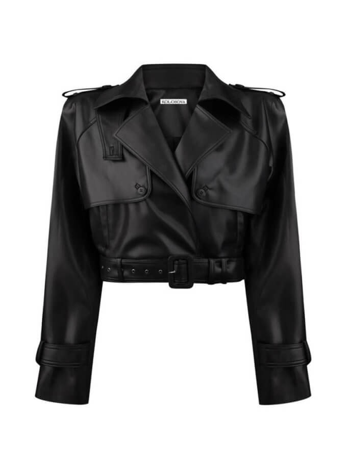 Чорна укорочена косуха KOLOSOVA (KLSVSP2481) - фото 11