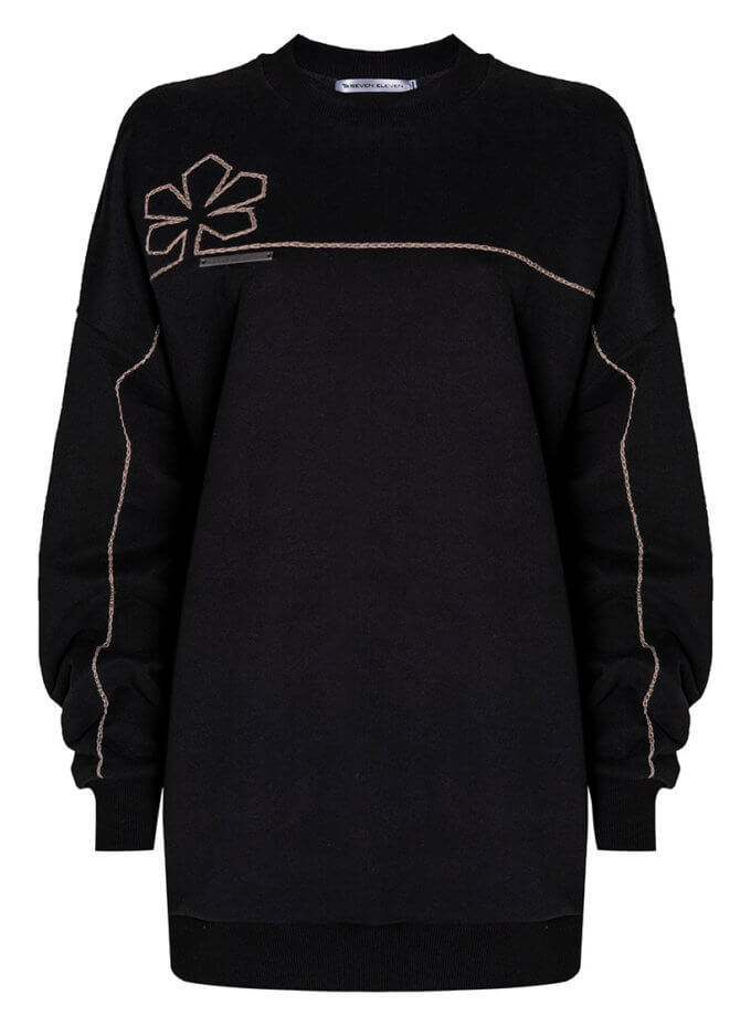 Толстовка базова чорна  7/11 SEVEN ELEVEN (SE_SE24Swt_B)