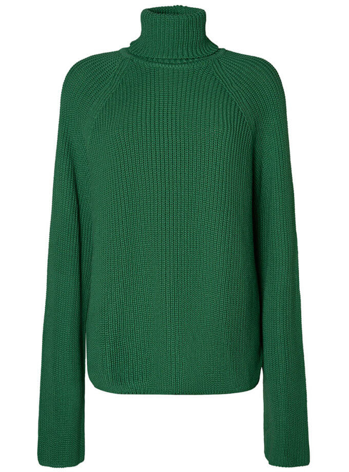 Светр оверсайз зелений з коміром 7/11 SEVEN ELEVEN (SE_SE24SwtrMrg_Grn)