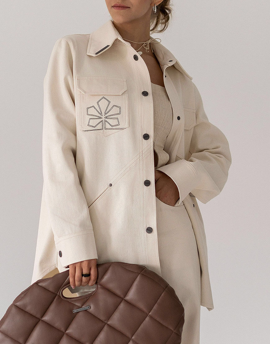 Seven_Eleven_24_082 (1) Сорочка -куртка бежева 7/11 SEVEN ELEVEN (SE_SE24Sh_Bg) - фото 2