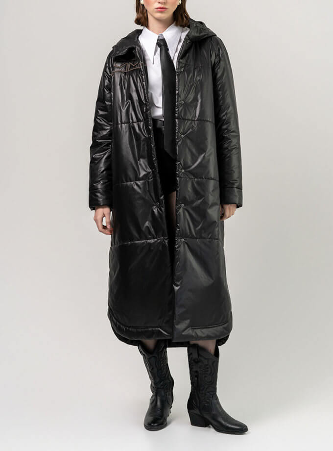 Пальто чорне oversize 7/11 SEVEN ELEVEN (SE_SE24KrtKmn_Bg-2)