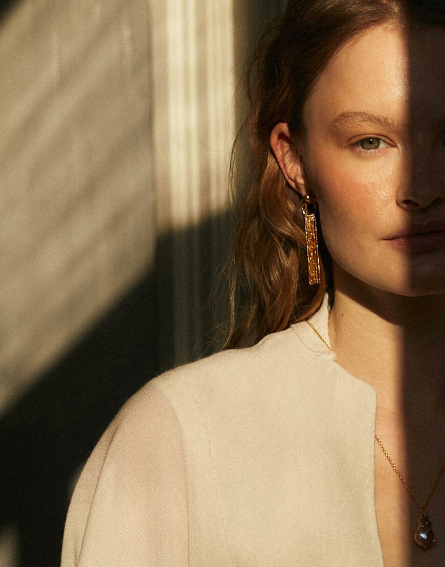 Snapseed(2) Сережки Rain короткі у позолоті SOLAR SILVER (SLSR_SSER_069)