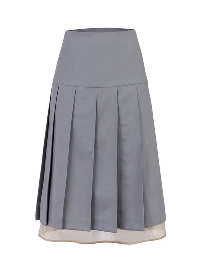 Спідниця з вовни з органзою WONDER (WNDR_aut24_pwsgr_05) - фото 15