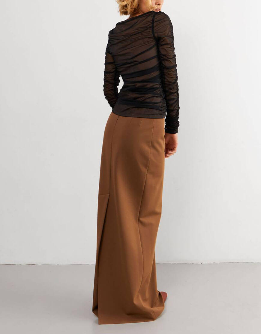 Y1ARpwDfdXEdFasd4WzP Кемел спідниця максі KOLOSOVA (KLSVURBE141) - фото 4