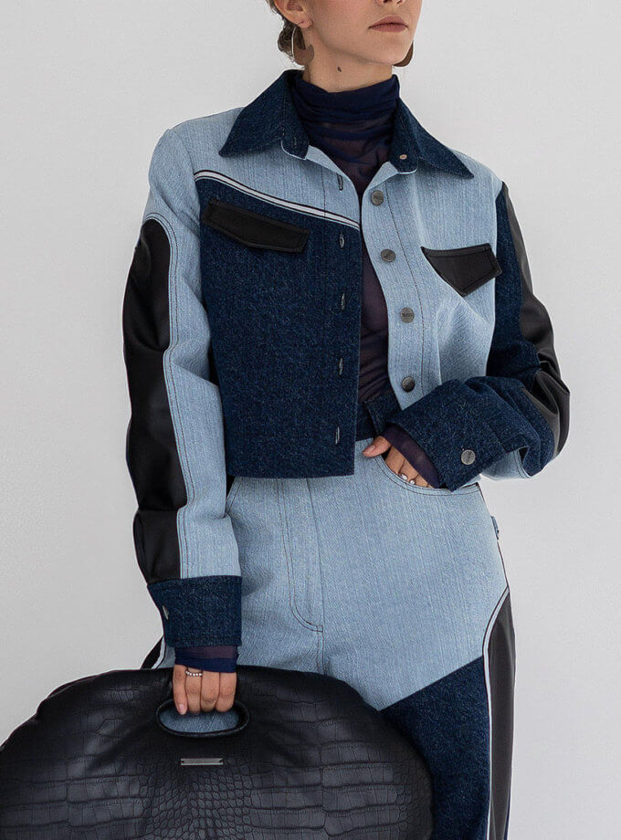 Куртка укорочена рівна 7/11 SEVEN ELEVEN (SE_SE24ShrtCrpdDnm_B)