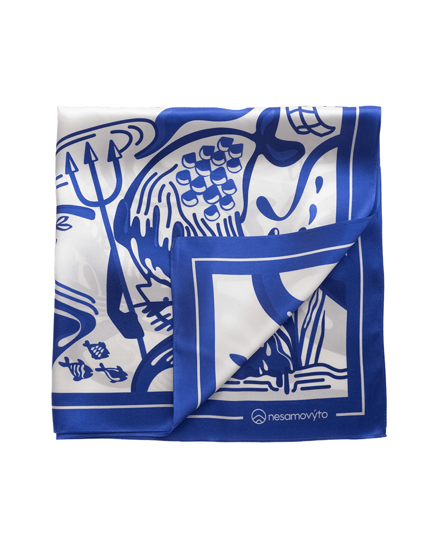 blue-1 Шовкова хустка Водяник NESAMOVYTO (NST_MYTHVOD) - фото 2